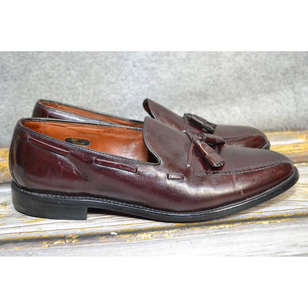 Allen Edmonds Grayson Shoes Mens 12 C Brown Leather Tassel Loafers Slip On